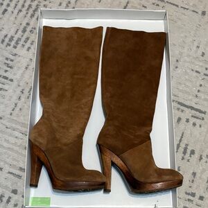 KORS Michael Kors Tan Suede Heeled Boots